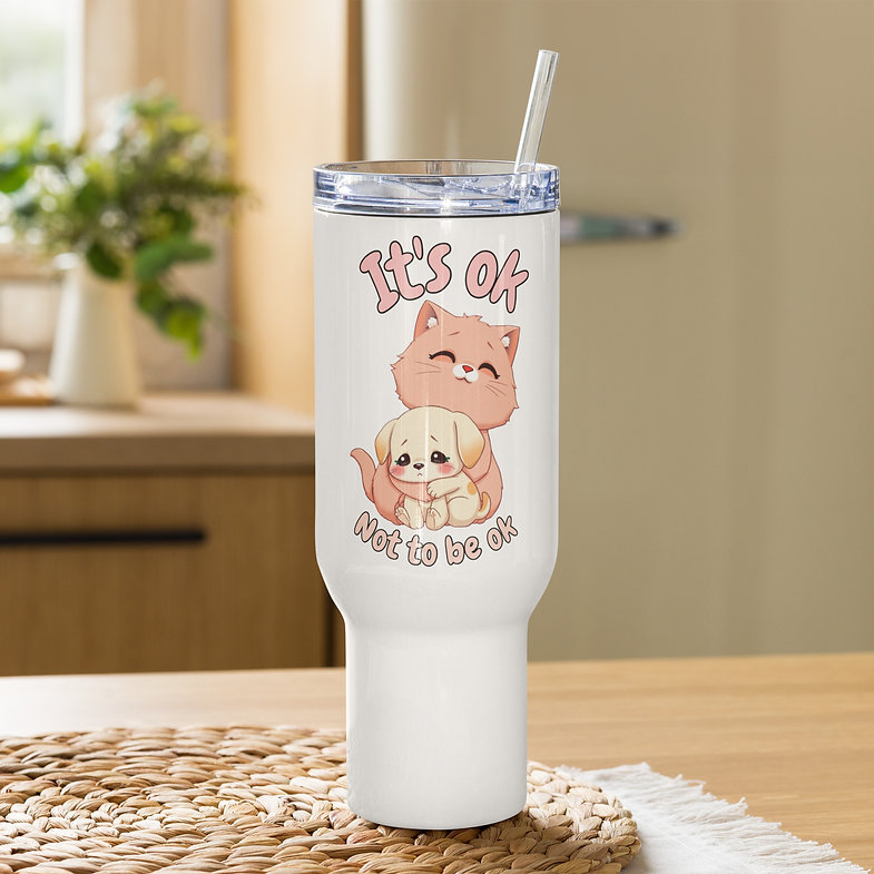 Travel mug with a handle