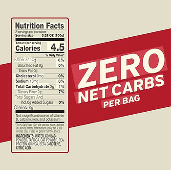Konjac noodles are ultra-low calorie 