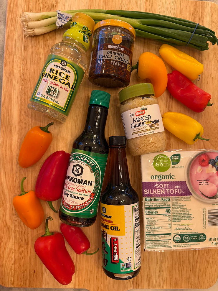 Ingredients for Dr Hansra's Spicy Asian Pasta
