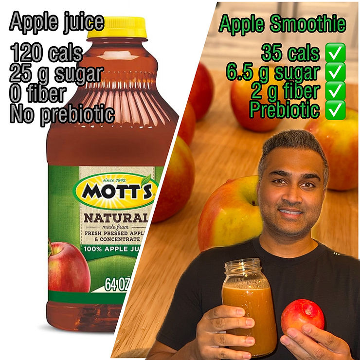 Making your own apple smoothie has more health benefits